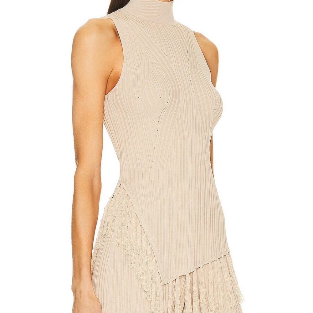 cult gaia doja knit top, ecru, M